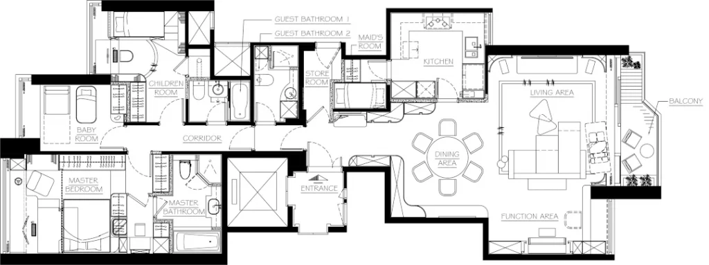 Celestial Heights Floor Plan | Danny Chiu Interior Designs Ltd