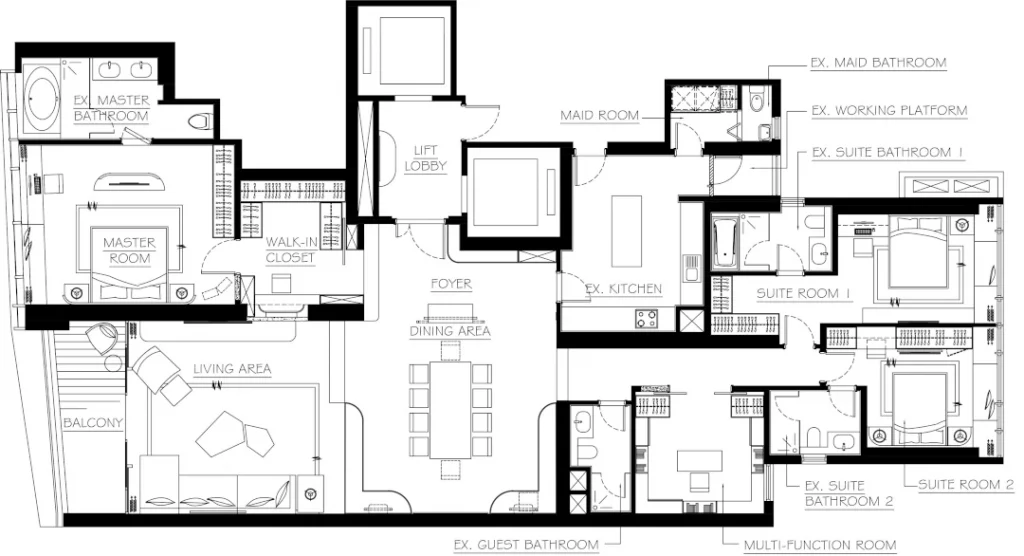 金峰名匯 The Lux Mansions Design Floor Plan